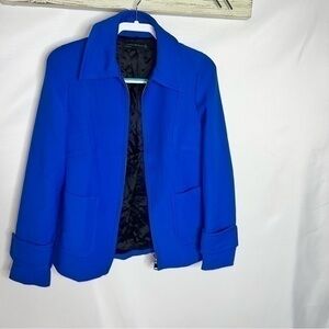 Zara Blue trench coat zip up size Small